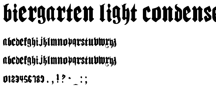 Biergarten Light Condensed font